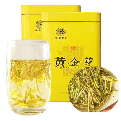 安吉白茶2022年新茶明前特级黄金芽茶叶250g 高山头采嫩芽黄金叶