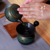 黑陶功夫茶具套装 家用小简约现代中式6人老段烧陶瓷茶杯茶壶整套