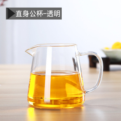 加厚耐热玻璃公道杯功夫茶具大号手工高硼硅玻璃公道杯茶海分茶器