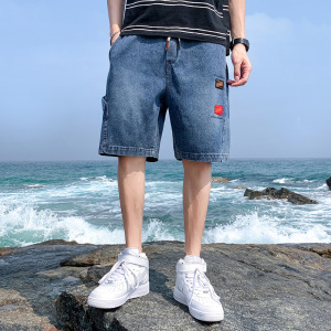 男士牛仔短裤韩版休闲青少年时尚运动牛仔五分裤子男装夏季新款潮