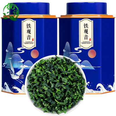 2021新茶铁观音茶叶兰花香秋茶浓香型高山绿茶叶安溪乌龙茶罐装