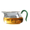 玻润彩色把手公道杯家用小型分茶器鹰嘴耐热玻璃茶杯加厚带把茶杯