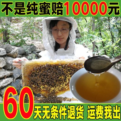 【保证是真蜜】1000g枇杷蜂蜜百花蜂蜜土蜂蜜纯正天然野生蜂巢蜜