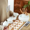 德化白瓷茶具套装 家用简约盖碗茶杯茶壶功夫茶具陶瓷泡茶碗