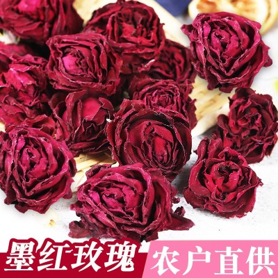 墨红玫瑰花冠 食用玫瑰花瓣 云南金边玫瑰干花 烤干 冻干玫瑰花茶 