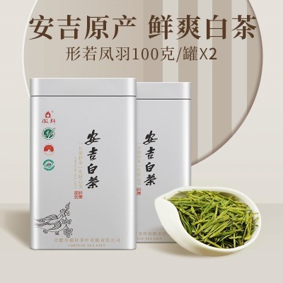 安吉白茶2023新茶明前正宗特级绿茶春茶罐装送礼茶叶共200g