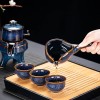 懒人功夫茶具套装陶瓷家用窑变建盏办公室茶杯泡茶器自动石磨茶壶