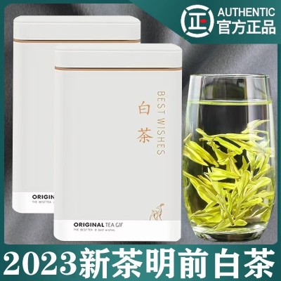 【2023明前特级嫩芽】正宗安吉珍稀白茶新茶500g茶叶礼盒