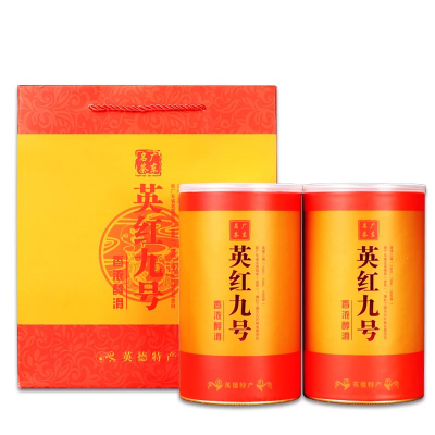 广东特产 英德红茶英红九号霸道兰香老树茶礼盒装一斤两罐装