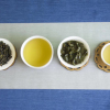 阿里山珠露茶：叶片丰润，浑厚，细嫩，果胶质含量高，茶叶大而肥厚，奶香而