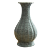 现代中式花瓶摆件龙泉青瓷仿古白菜瓶百财瓶客厅玄关书房风水装饰