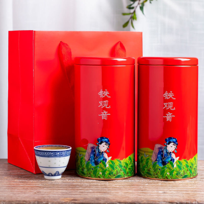 新茶 铁观音茶叶浓香型铁观音兰花香高山乌龙茶 罐装礼盒装500g