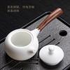 羊脂玉瓷侧把壶陶瓷侧把壶中国风仿古泡茶壶古典小茶壶