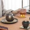 中式复古铁锈鎏金釉茶壶泡茶单壶家用陶瓷功夫茶具铁锈仿古西施壶