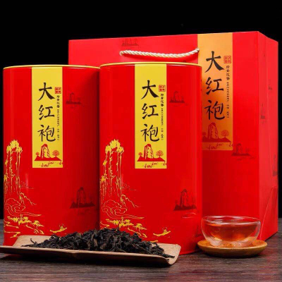 武夷山大红袍茶叶高品质岩茶肉桂特级正宗浓香型新茶罐装500g