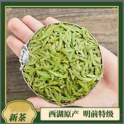 杭州特级龙井茶2023新茶明前特级茶叶豆香型嫩芽绿茶散装500g包邮