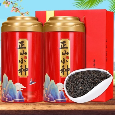 正宗武夷山红茶浓香型正山小种茶叶红茶养胃新茶原味红茶500g礼盒罐装
