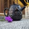 建水紫陶茶壶纯手工浮雕制作