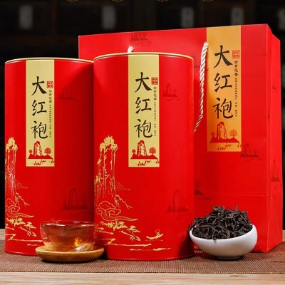 新茶 浓香型大红袍茶叶礼盒装武夷岩茶乌龙茶罐散装500g 山语溪香